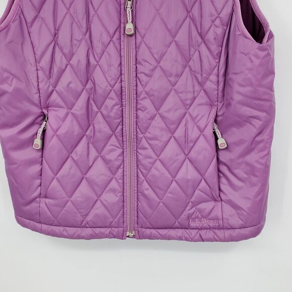 L.L. Bean Purple Quilted Zip Up Farm Chore Prep Sleeveless Winter Vest Medium - Picture 10 of 12